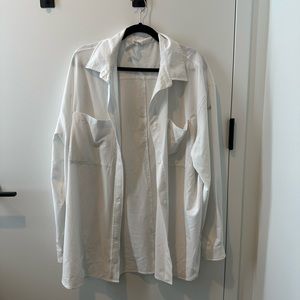 ALO Yoga White Button Down Shirt